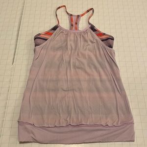 Lavender double layered tank, spaghetti straps.